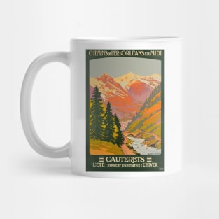 Cauterets France - Vintage French Travel Poster Design Mug